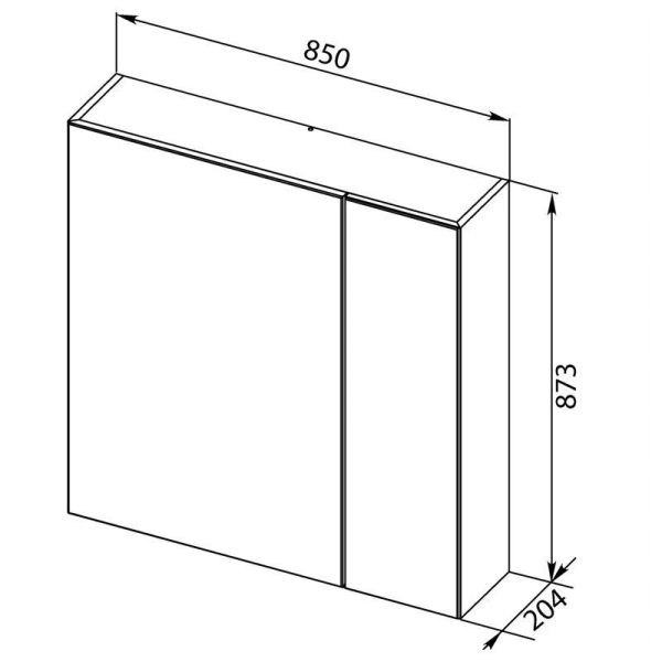 Зеркало-шкаф Aquanet Йорк 85 белый